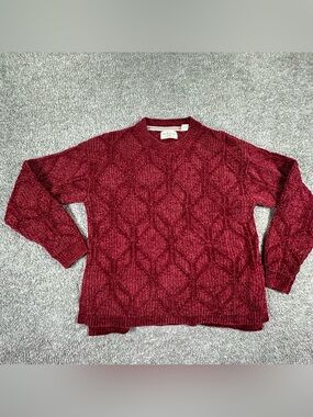 Weatherproof Vintage Women’s Chenille Sweater Size Small Red